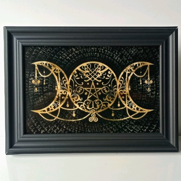 Wiccan Witchy Moon Phase Pagan Gothic Art Decor pagan Goth Hippie Art Jewelry - Picture 7 of 9